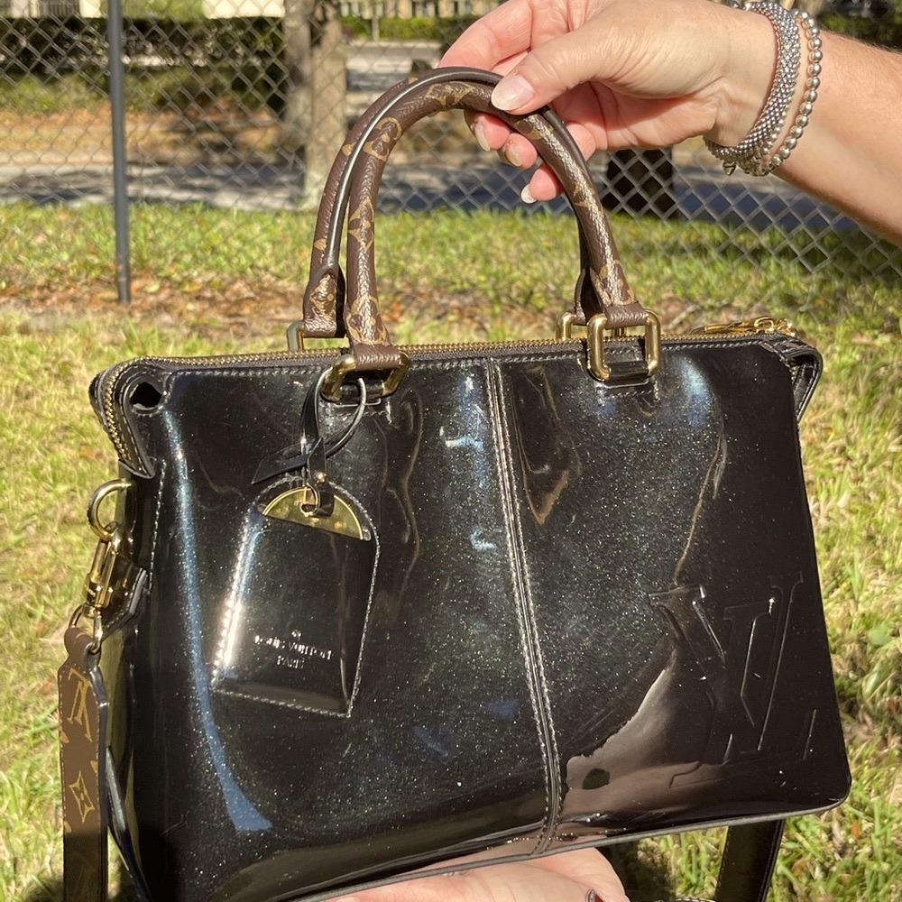 Louis Vuitton Miroir Handbag Vernis with Monogram Canvas